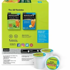 Bigelow Tropical Iced Green Tea K-Cup Pods, 0.10 Oz, Pack Of 22 Pods