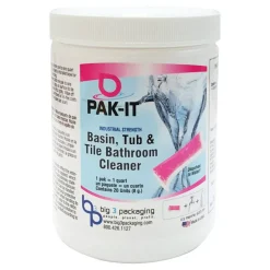 Big 3 Packaging PAK-IT Basin/Tub/Tile Bathroom Cleaner, Pack Of 20