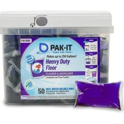 Big 3 Packaging PAK-IT Neutral Floor Cleaner For Auto Scrubbers, Ocean Fresh Scent, Pack Of 50