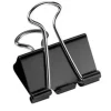 Binder Clips, Medium, 1-1/4" Wide, 5/8" Capacity, Black, Pack Of 24