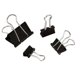 Binder Clip Combo Pack, Assorted Sizes, Black, Pack Of 200 Clips