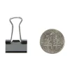 Binder Clips, Mini, 9/16" Wide, 1/4" Capacity, Black, Pack Of 60
