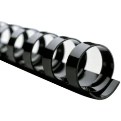 1/2" Binding Combs, 90-Sheet Capacity, Black, Pack Of 100