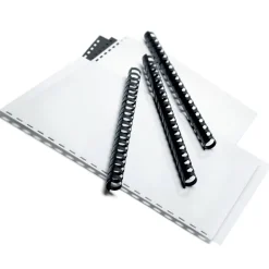 5/8" Binding Combs, 125-Sheet Capacity, Black, Pack Of 25