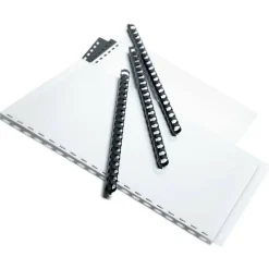 1/2" Binding Combs, 90-Sheet Capacity, Black, Pack Of 25