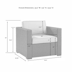 Biscayne 2Pc Outdoor Wicker Chair Set