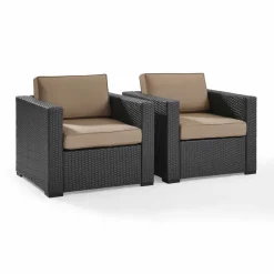 Biscayne 2Pc Outdoor Wicker Chair Set