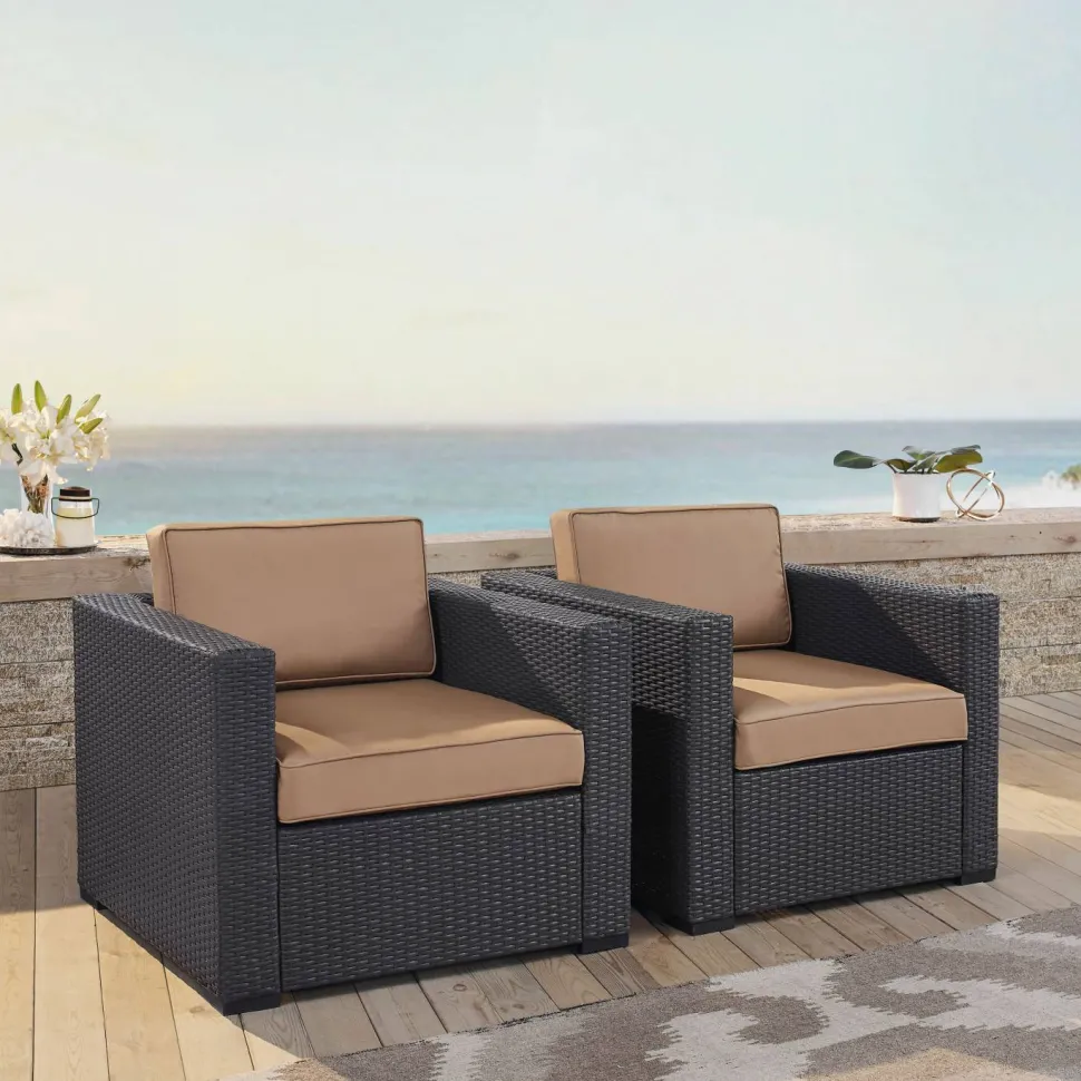 Biscayne 2Pc Outdoor Wicker Chair Set