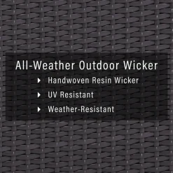 Biscayne 2Pc Outdoor Wicker Chair Set