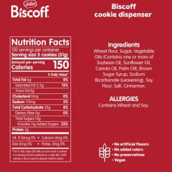 Biscoff Cookies, 0.22 Oz, Dispenser Of 150 Cookies