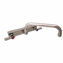 BK Resources Evolution Splash Mount Stainless Steel Faucet, 4.88