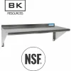 BK Resources Stainless Steel Economy Overshelf, 36w x 12d x 8h, Stainless Steel, Silver, 2/Pallet
