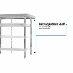 BK Resources Stainless Steel Flat Top Work Tables, 72w x 30d x 36h, Silver, 2/Pallet