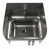 BK Resources Stainless Steel Hand Sink with Side Splashes, 14" l x 10" w x 5" d