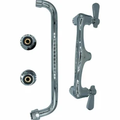 BK Resources WorkForce Standard Duty Faucet, 4.62" Height/12" Reach, Chrome-Plated Brass