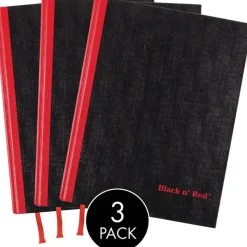 Black n' Red Casebound Hardcover Notebook 3-pack