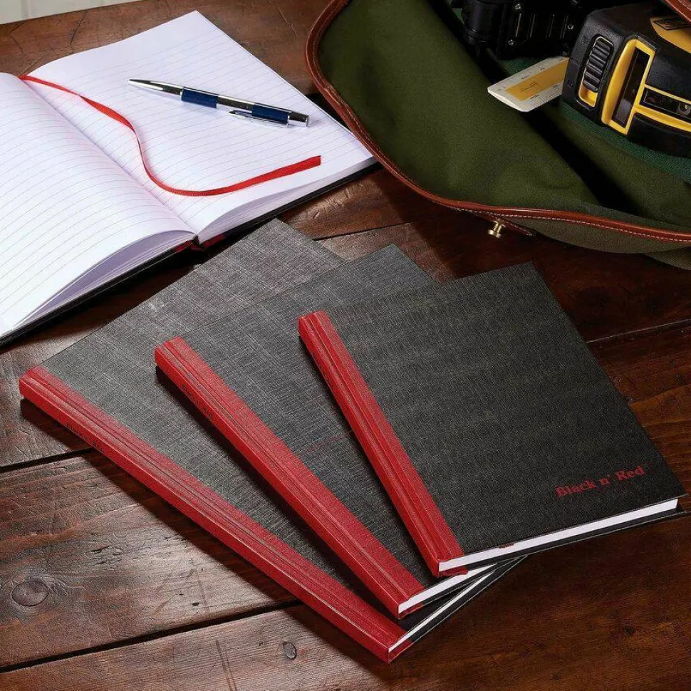Black n' Red Casebound Hardcover Notebook 3-pack