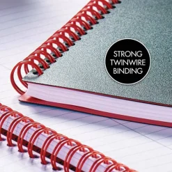 Black n' Red Poly Notebook/Journal, 8 1/4" x 5 7/8", Black/Red, 70 Pages (35 Sheets), (C67009)