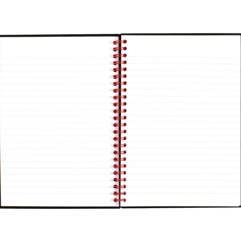 Black n' Red Poly Notebook/Journal, 8 1/4" x 5 7/8", Black/Red, 70 Pages (35 Sheets), (C67009)
