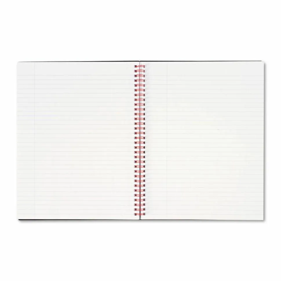 Black n' Red Wirebound Notebook, 8 1/2" x 11", 1 Subject, College Ruled, 70 Sheets, Black/Red