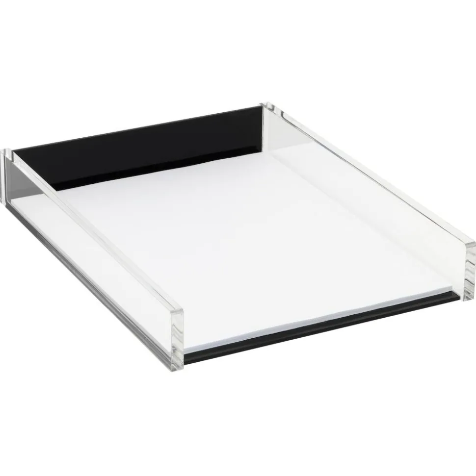 Black Acrylic Paper Tray, Letter Size