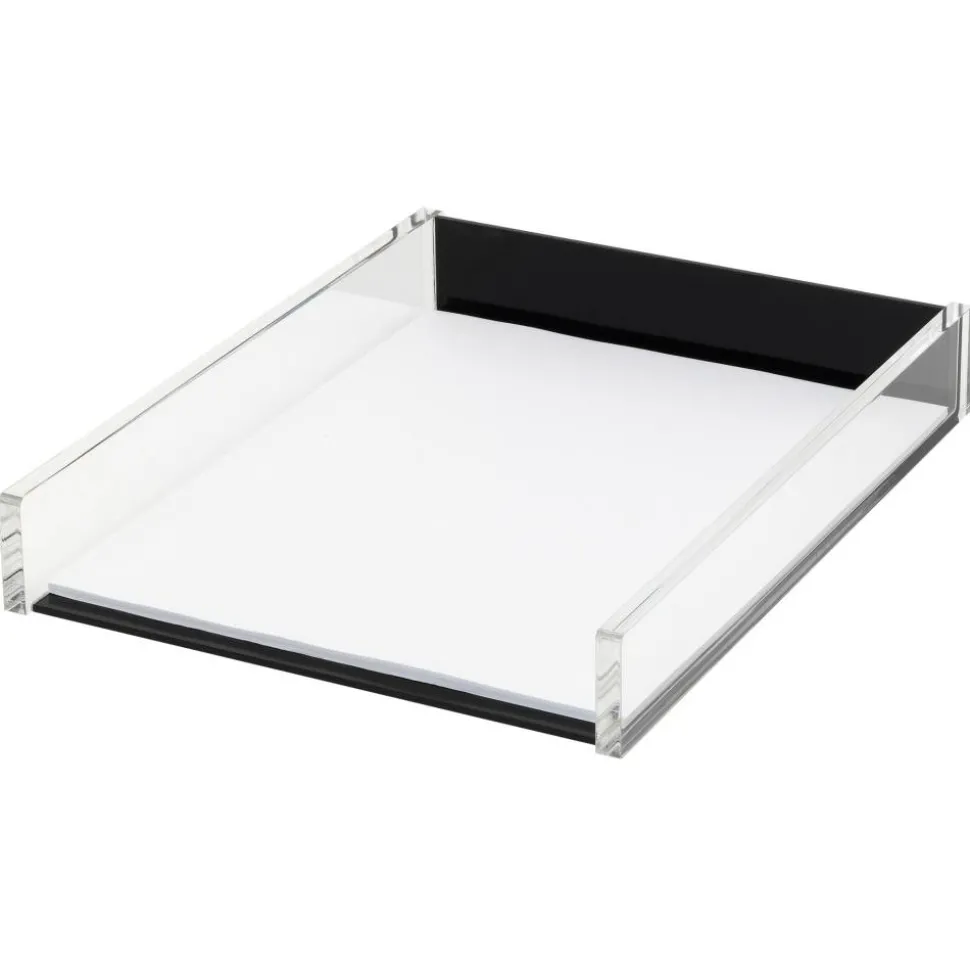 Black Acrylic Paper Tray, Letter Size