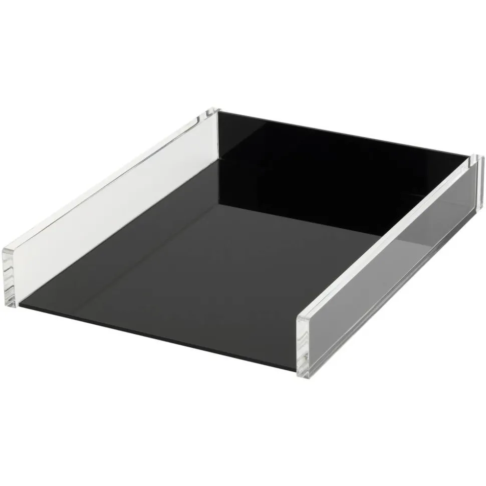 Black Acrylic Paper Tray, Letter Size