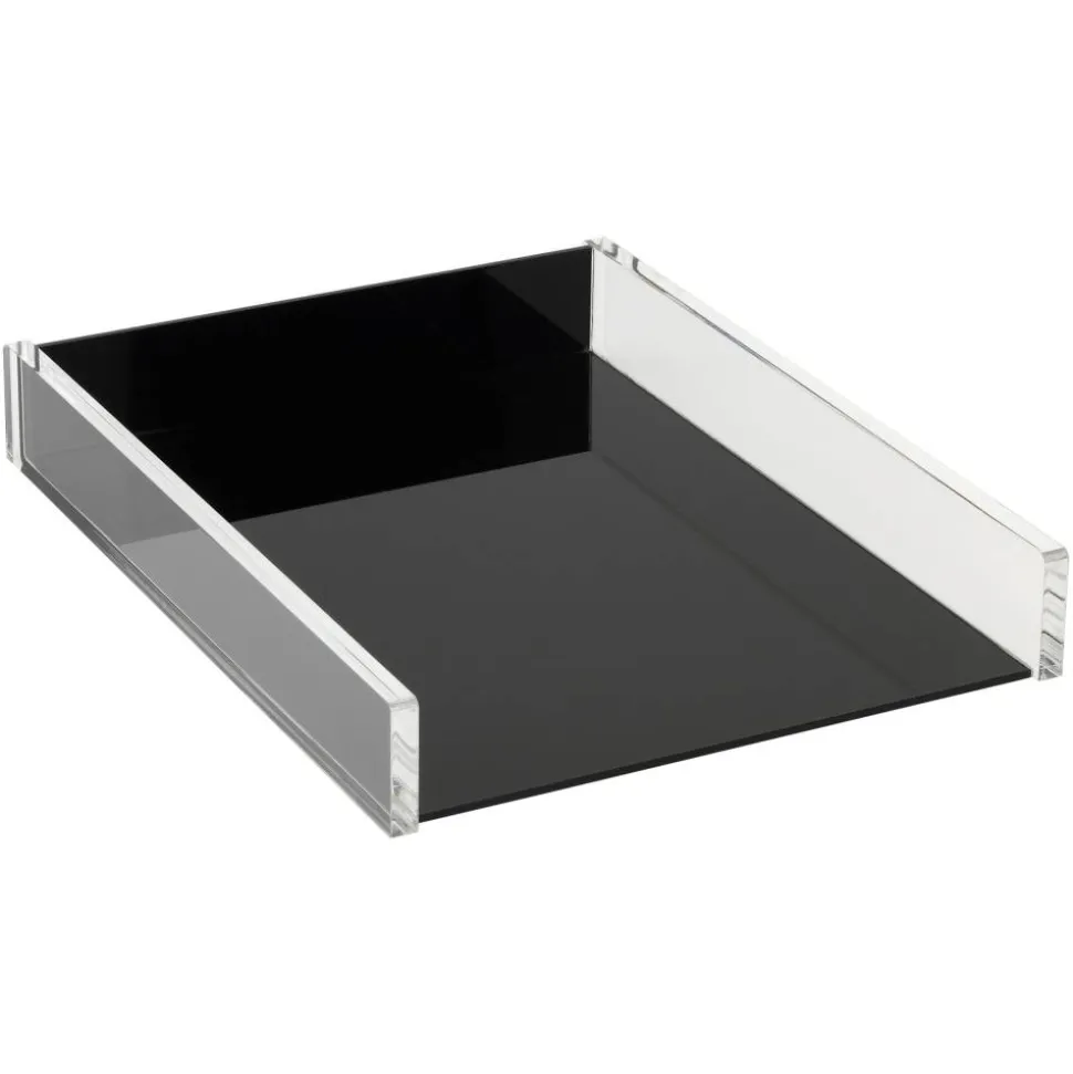 Black Acrylic Paper Tray, Letter Size
