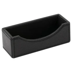 Black Faux Leather Business Card Holder