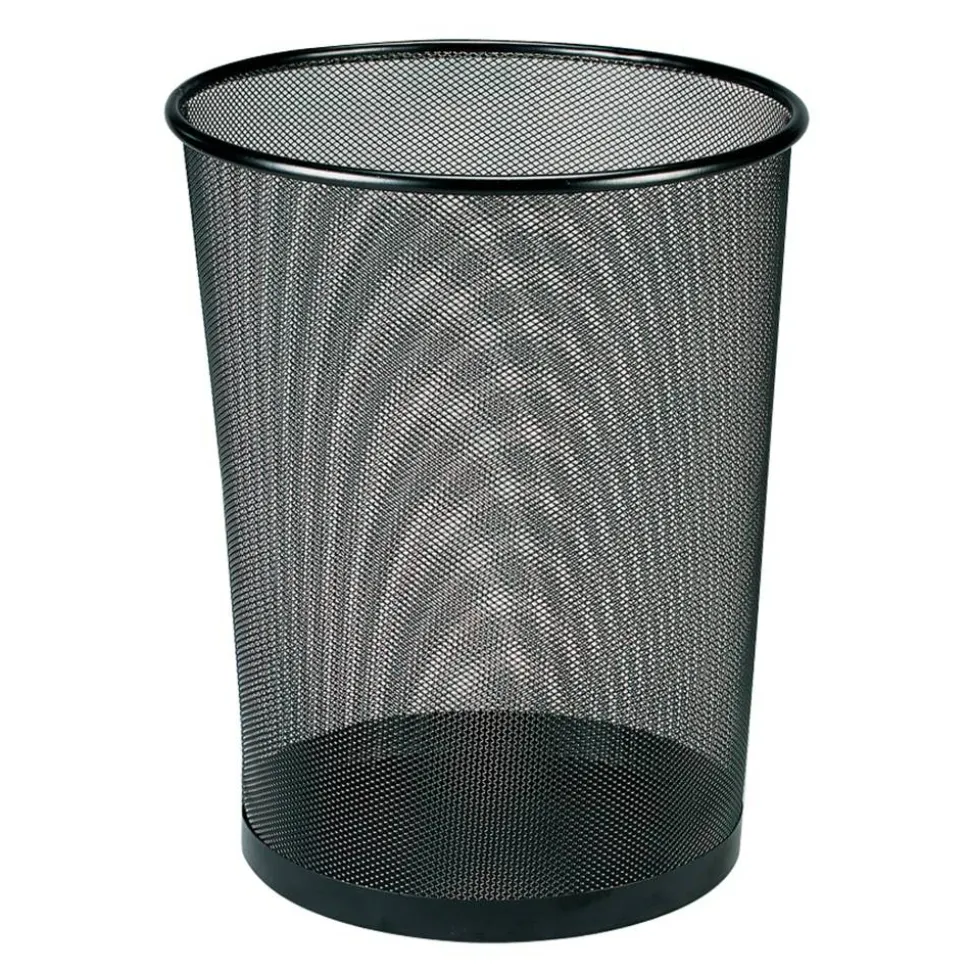 Black Mesh Wastebasket
