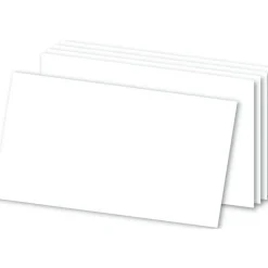 Blank Index Cards, 3" x 5", White, Pack Of 300