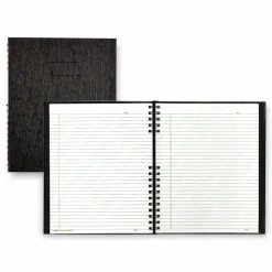 Blueline EcoLogix NotePro Executive Notebook, 1-Subject, Medium/College Rule, Black Cover, (100) 11 x 8.5 Sheets