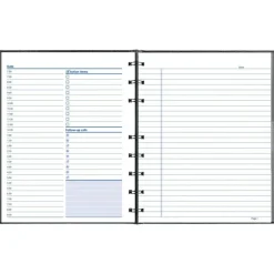 Blueline NotePro And Graphics Notebook, 7 7/16" x 9 1/2", Black, Undated Calendar