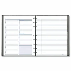 Blueline NotePro And Graphics Notebook, 7 7/16" x 9 1/2", Black, Undated Calendar