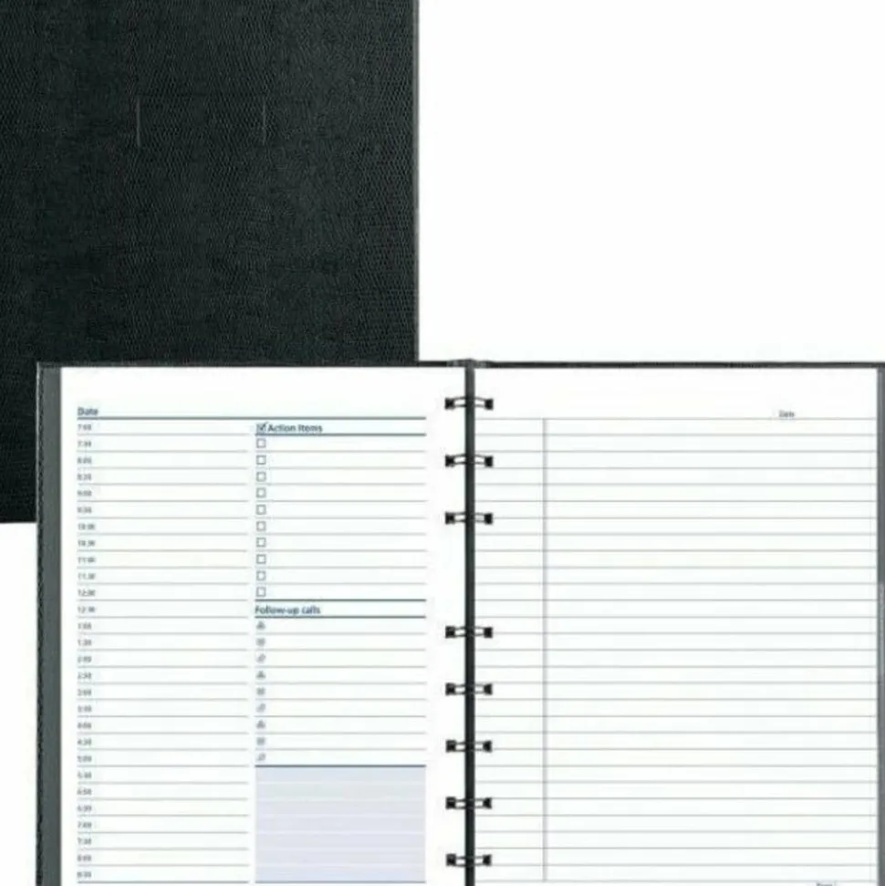 Blueline NotePro And Graphics Notebook, 7 7/16" x 9 1/2", Black, Undated Calendar
