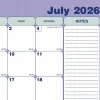 Blueline Academic 13-Month Desk Pad Calendar, 21.25 x 16, White/Blue/Green Sheets, Black Headband, 13-Month: July 2026 to July 2027, 2026 to 2027 Calendar