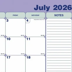 Blueline Academic 13-Month Desk Pad Calendar, 21.25 x 16, White/Blue/Green Sheets, Black Headband, 13-Month: July 2026 to July 2027, 2026 to 2027 Calendar