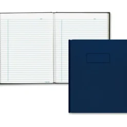 Blueline Business Notebook with Self-Adhesive Labels, 1-Subject, Medium/College Rule, Blue Cover, (192) 9.25 x 7.25 Sheets