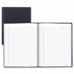Blueline Business Notebook with Self-Adhesive Labels, 1-Subject, Medium/College Rule, Blue Cover, (192) 9.25 x 7.25 Sheets