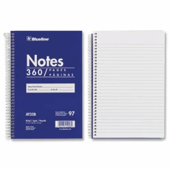 Blueline Steno Notes Notebook, Gregg Rule, Blue/White Cover, (180) 9 x 6 Sheets