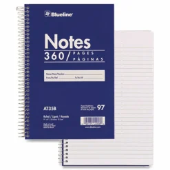 Blueline Steno Notes Notebook, Gregg Rule, Blue/White Cover, (180) 9 x 6 Sheets