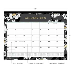 2027 Blue Sky Baccara Dark Monthly Desk Pad Planning Calendar, 22x17, 0%, Baccara Dark, Jan–Dec, RY27
