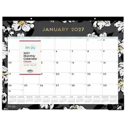 2027 Blue Sky Baccara Dark Monthly Desk Pad Planning Calendar, 22x17, 0%, Baccara Dark, Jan–Dec, RY27