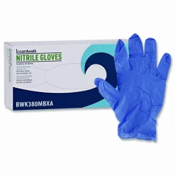 Boardwalk 380 Series Disposable General-Purpose Nitrile Gloves, Powder-Free, Medium, 4 mil Thick, 9.5