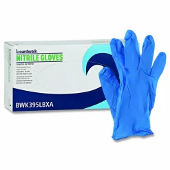 Boardwalk 395 Series Disposable General-Purpose Nitrile Gloves, Powder-Free, Large, 5 mil Thick, 9.5