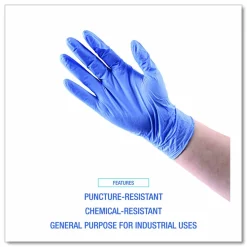 Boardwalk 380 Series Disposable General-Purpose Nitrile Gloves, Powder-Free, Medium, 4 mil Thick, 9.5