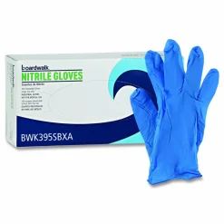 Boardwalk 395 Series Disposable General-Purpose Nitrile Gloves, Powder-Free, Small, 5 mil Thick, 9.5" Long, Blue, 100/Box