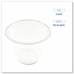 Boardwalk Clear Plastic PET Cups, 9 oz, 50/Pack
