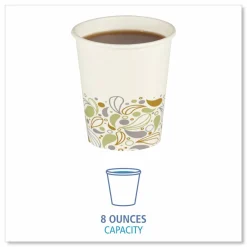 Boardwalk Deerfield Printed Paper Hot Cups, 8 oz, 50/Sleeve, 20 Sleeves/Carton