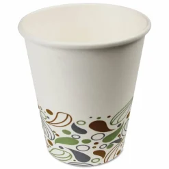 Boardwalk Deerfield Printed Paper Hot Cups, 8 oz, 50/Sleeve, 20 Sleeves/Carton
